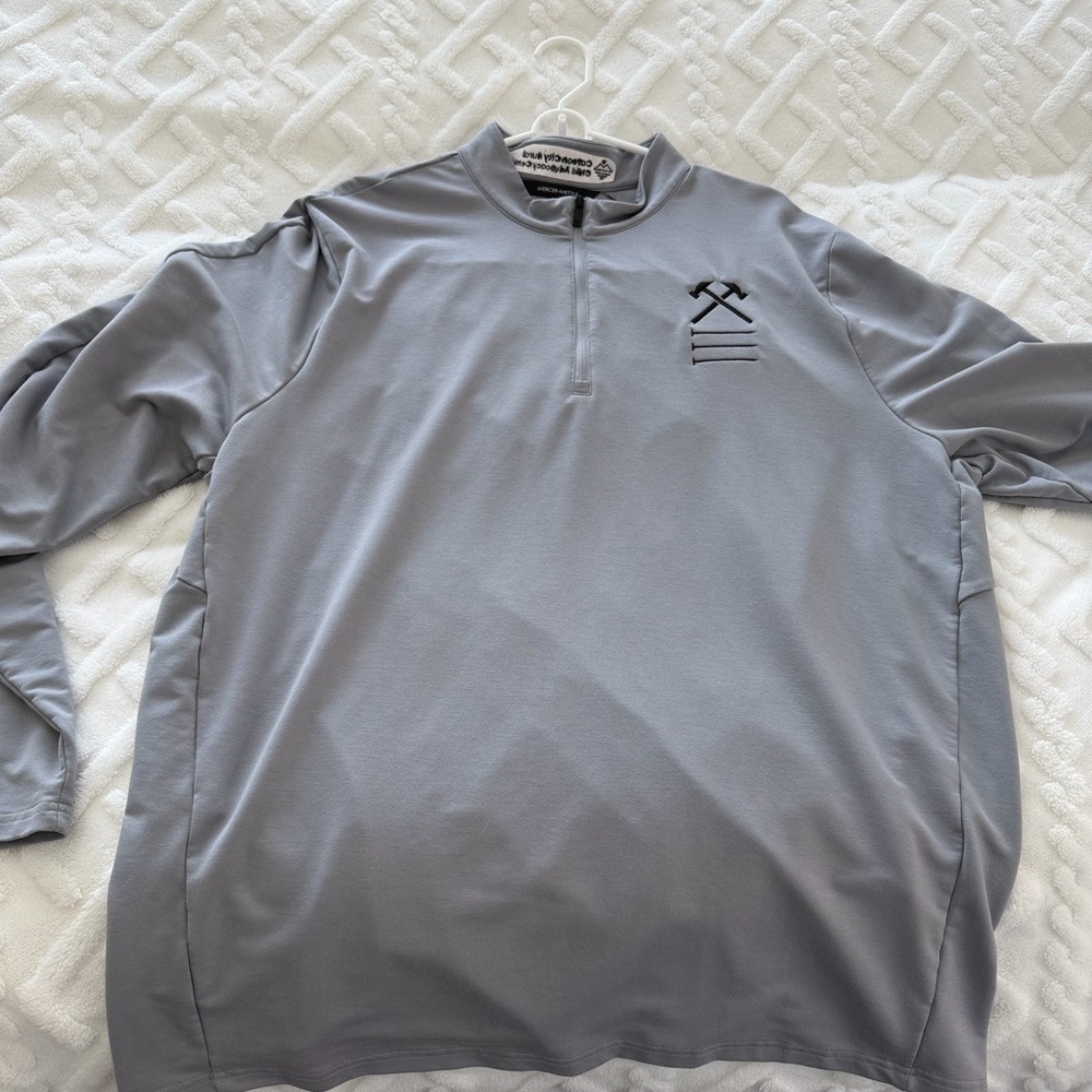 Gray Quarter-Zip Men's Shirt
